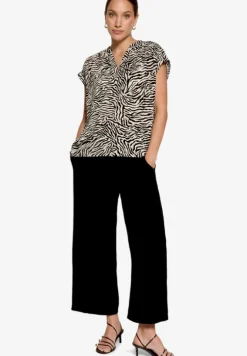 Schlupfbluse mit Zebraprint