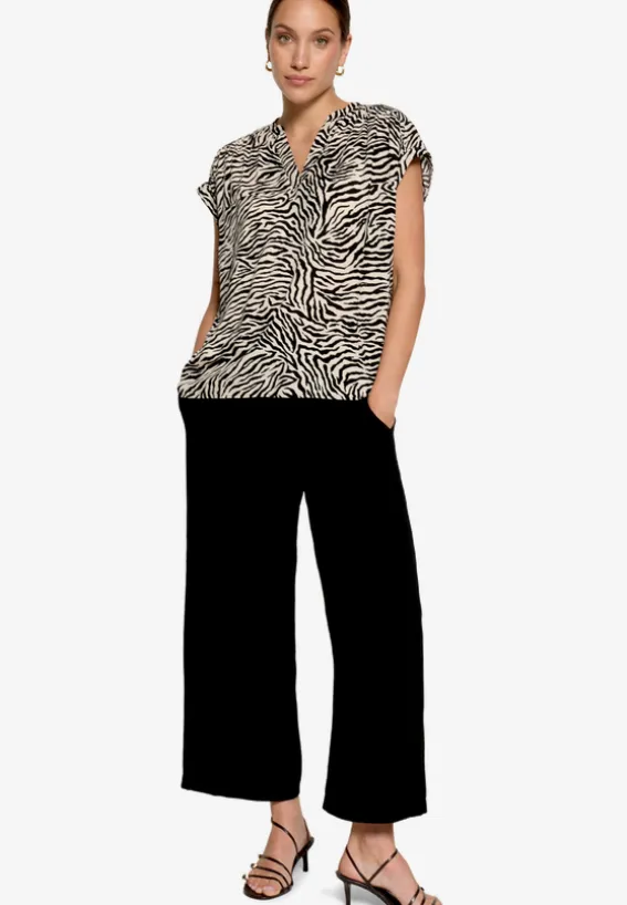 Schlupfbluse mit Zebraprint