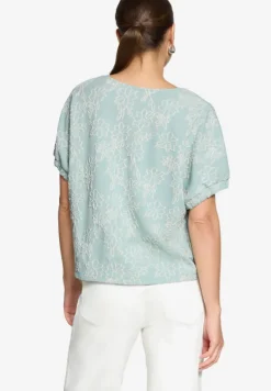 Shirt mit Blumen-Stickerei