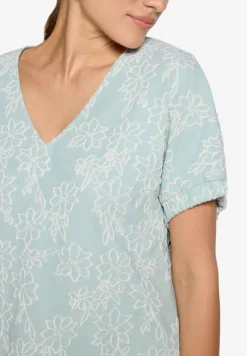 Shirt mit Blumen-Stickerei