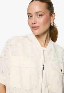 Spitzenjacke kurzarm mit Taschen