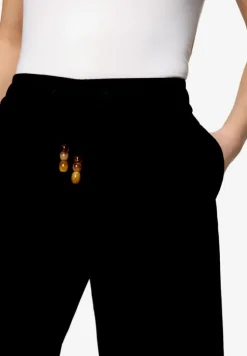 Stoffhose 7/8 mit Bindedetail