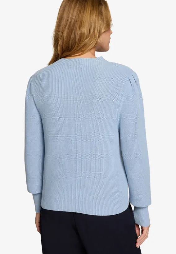 Strickpullover mit Ballonärmeln