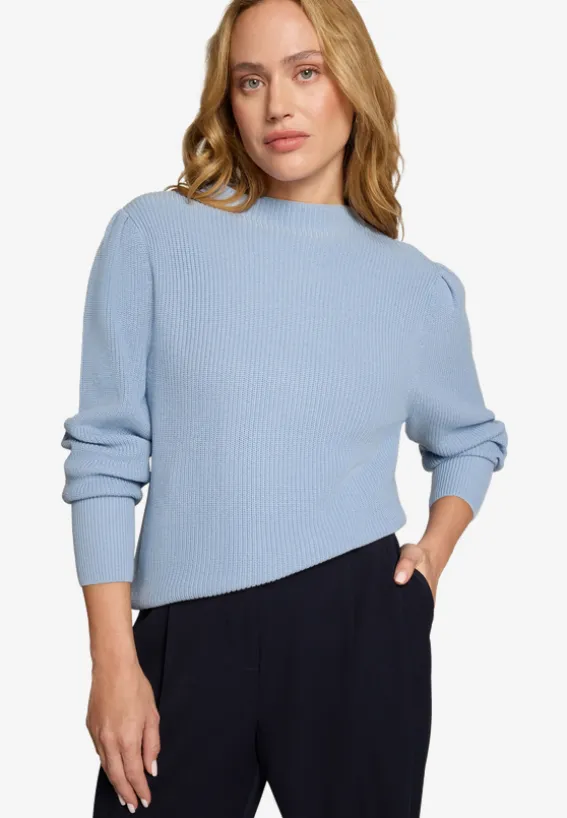 Strickpullover mit Ballonärmeln
