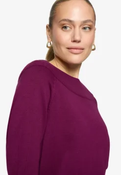 Strickpullover mit Carmenausschnitt