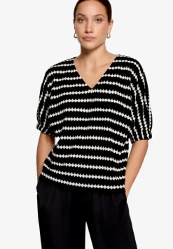 Strickshirt mit Streifen