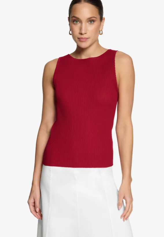 Stricktop mit U-Boot Ausschnitt