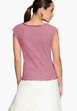 Top gestreift mit Raffung