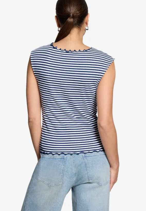 Top gestreift mit Raffung