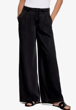Wideleg-Hose mit Bundfalten
